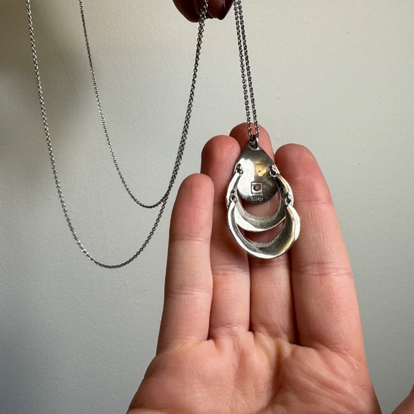 Elle Long Silver Pendant - Picture 3 of 4